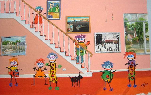 A View with a Room (Canvas on Board)